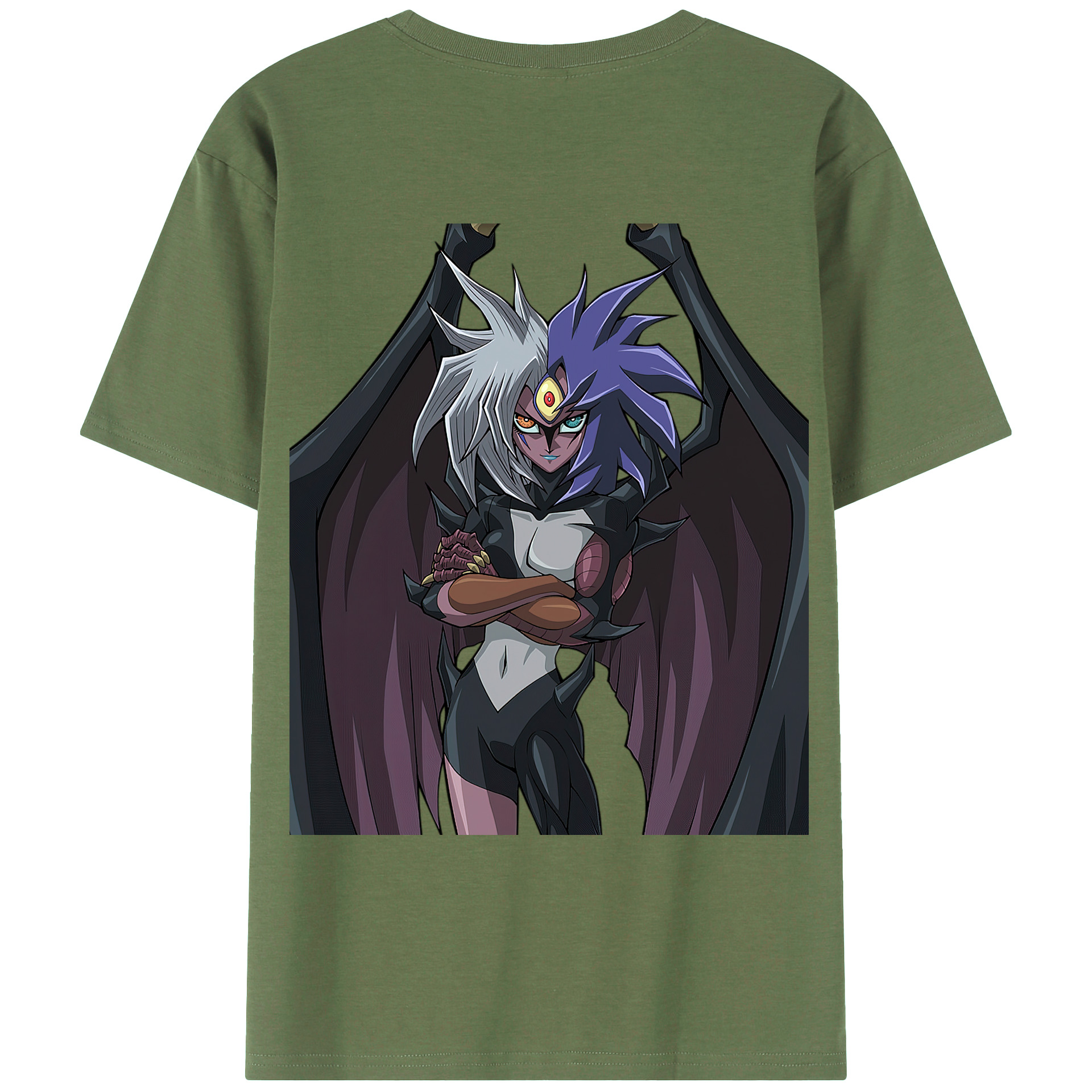 （画像用） 遊☆戯☆王 Yu-Gi-Oh! 綿100％ メンズ半袖Tシャツ（バックプリント） 通気性